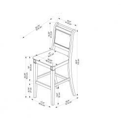 Brahm 46.75 in. H Natural wood Full Back Barstool by Linon Home Decor -Linon Home Decor Shop natural linon home decor bar stools thd03566 1f 1000