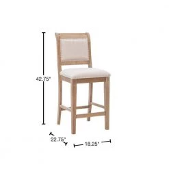 Brahm 42.75 in. H Natural wood Full back Counter-stool by Linon Home Decor -Linon Home Decor Shop natural linon home decor bar stools thd03567 40 1000