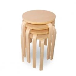 Skelly 17.75 in. H wood Backless Natural stool by Linon Home Decor