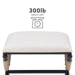 Nudell 18 in. H Natural Accent Stool by Linon Home Decor 15 Nudell 18 in. H Natural Accent Stool by Linon Home Decor -Linon Home Decor Shop natural linon home decor bar stools thd03589 1f 1000