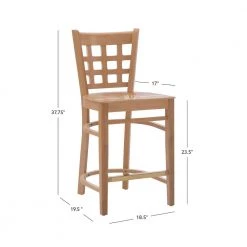 Olympia Natural 37.75 in. H Counter-stool w/wood seat (Set of 2) by Linon Home Decor -Linon Home Decor Shop natural linon home decor bar stools thdac04017 fa 1000