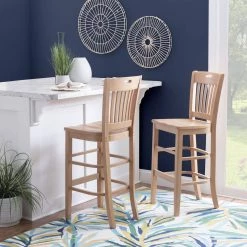 Brouthers Natural Barstool with wood Seat (2 pk) by Linon Home Decor -Linon Home Decor Shop natural linon home decor bar stools thdac04053 31 1000