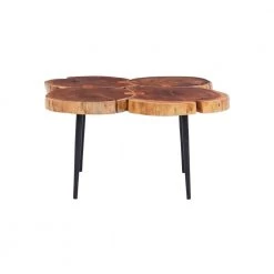 Rose 25 in. W Natural Brown Live Edge Rectangle Wood Top Small Coffee Table by Linon Home Decor -Linon Home Decor Shop natural linon home decor coffee tables hd221918 c3 1000