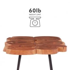 Rose 38 in. W Natural Brown Live Edge Large Rectangle Wood Top Coffee Table by Linon Home Decor -Linon Home Decor Shop natural linon home decor coffee tables hd221919 1f 1000