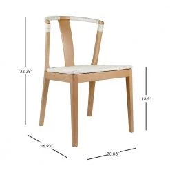 Livia Natural Wood Side Chair with Natural Rush Seat by Linon Home Decor -Linon Home Decor Shop natural linon home decor dining chairs thd03196 4f 1000