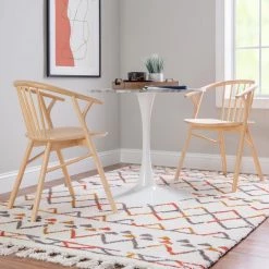 Paola Natural Woodgrain Windsor Back Side Chair by Linon Home Decor -Linon Home Decor Shop natural linon home decor dining chairs thd03197 31 1000