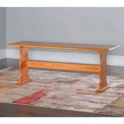 Kaylie Natural Wood Nook Single Dining Bench by Linon Home Decor -Linon Home Decor Shop natural linon home decor dining chairs thd03306 31 1000