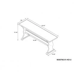 Kaylie Natural Wood Nook Single Dining Bench by Linon Home Decor -Linon Home Decor Shop natural linon home decor dining chairs thd03306 4f 1000