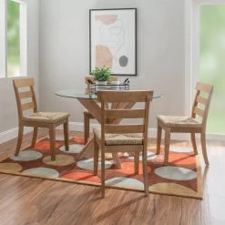 Fernley Natural Rush Seat Dining Chair (2-Pack) by Linon Home Decor 18 Fernley Natural Rush Seat Dining Chair (2-Pack) by Linon Home Decor -Linon Home Decor Shop natural linon home decor dining chairs thd03727 44 1000