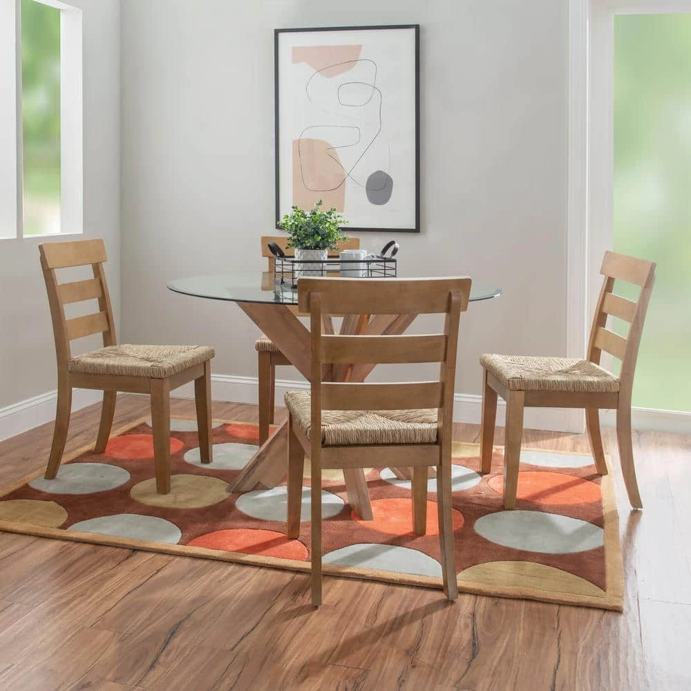 Fernley Natural Rush Seat Dining Chair (2-Pack) by Linon Home Decor 9 Fernley Natural Rush Seat Dining Chair (2-Pack) by Linon Home Decor - Image 7