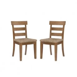 Fernley Natural Rush Seat Dining Chair (2-Pack) by Linon Home Decor