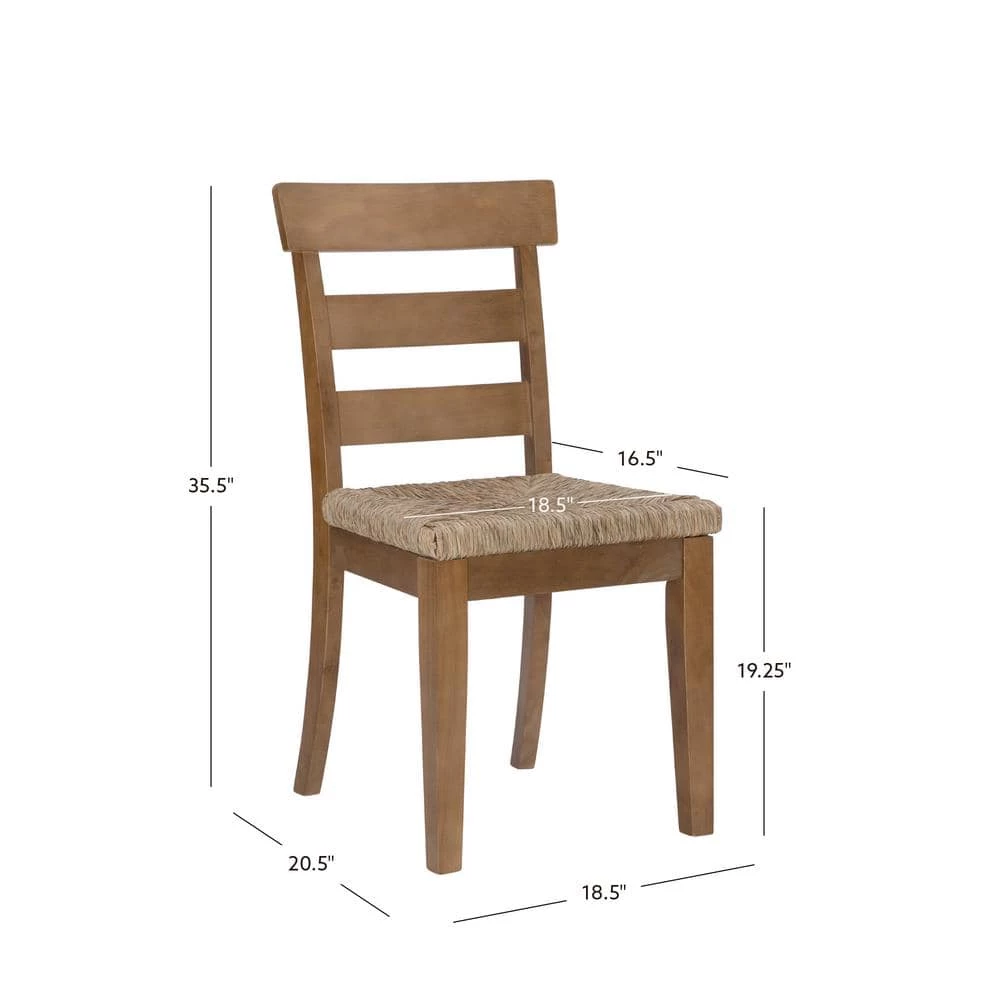 Fernley Natural Rush Seat Dining Chair (2-Pack) by Linon Home Decor 11 Fernley Natural Rush Seat Dining Chair (2-Pack) by Linon Home Decor - Image 9