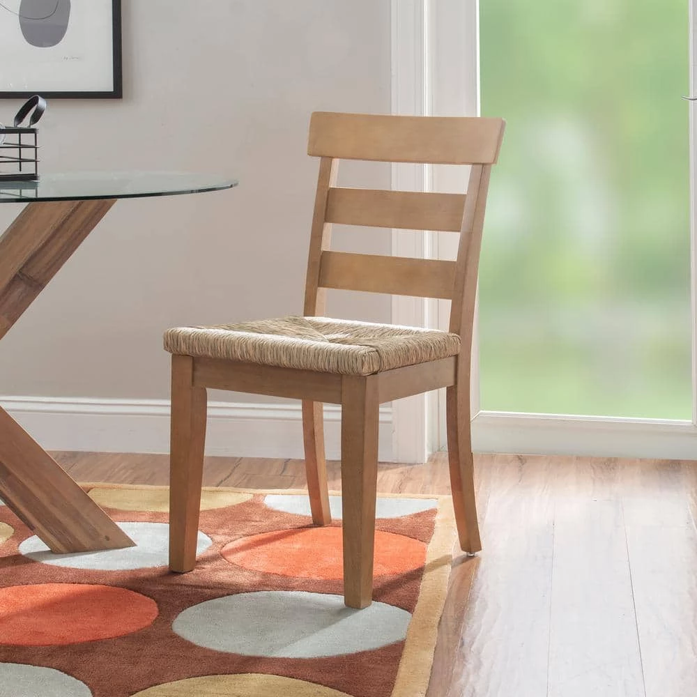 Fernley Natural Rush Seat Dining Chair (2-Pack) by Linon Home Decor 10 Fernley Natural Rush Seat Dining Chair (2-Pack) by Linon Home Decor - Image 8