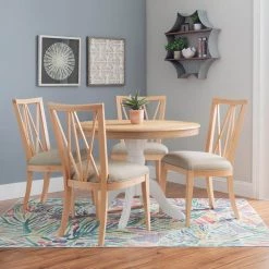 Minden Natural Dining Chair with UPH Seat (2-Pack) by Linon Home Decor -Linon Home Decor Shop natural linon home decor dining chairs thdac03729 44 1000