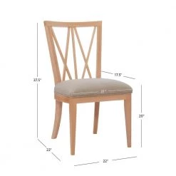 Minden Natural Dining Chair with UPH Seat (2-Pack) by Linon Home Decor -Linon Home Decor Shop natural linon home decor dining chairs thdac03729 76 1000