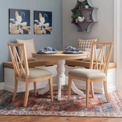 Minden Natural Dining Chair with UPH Seat (2-Pack) by Linon Home Decor -Linon Home Decor Shop natural linon home decor dining chairs thdac03729 fa 1000