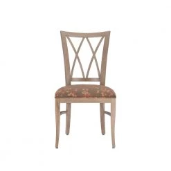 Elko Natural Dining Chair with UPH Flower Seat (2-Pack) by Linon Home Decor -Linon Home Decor Shop natural linon home decor dining chairs thdac03734 4f 1000