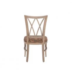 Elko Natural Dining Chair with UPH Flower Seat (2-Pack) by Linon Home Decor -Linon Home Decor Shop natural linon home decor dining chairs thdac03734 66 1000
