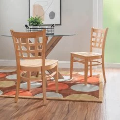 Olympia Natural Dining Chair Solid Wood Seat (2-Pack) by Linon Home Decor -Linon Home Decor Shop natural linon home decor dining chairs thdac03735 31 1000