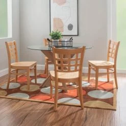 Olympia Natural Dining Chair Solid Wood Seat (2-Pack) by Linon Home Decor -Linon Home Decor Shop natural linon home decor dining chairs thdac03735 44 1000