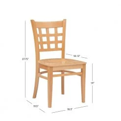 Olympia Natural Dining Chair Solid Wood Seat (2-Pack) by Linon Home Decor -Linon Home Decor Shop natural linon home decor dining chairs thdac03735 76 1000