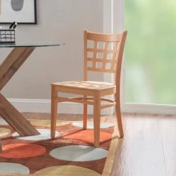Olympia Natural Dining Chair Solid Wood Seat (2-Pack) by Linon Home Decor -Linon Home Decor Shop natural linon home decor dining chairs thdac03735 fa 1000