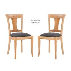 Biggio Natural Chair Uph Seat (2 pk) by Linon Home Decor