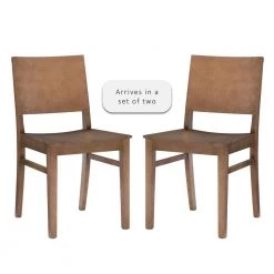 Parker Natural Wood Back and Seat Dining Chair (Set of 2) by Linon Home Decor