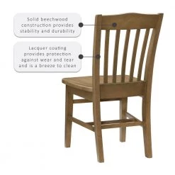 Brinley Natural Wood Dining Chair (Set of 2) by Linon Home Decor -Linon Home Decor Shop natural linon home decor dining chairs thdac3772 1f 1000