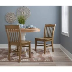 Brinley Natural Wood Dining Chair (Set of 2) by Linon Home Decor -Linon Home Decor Shop natural linon home decor dining chairs thdac3772 31 1000