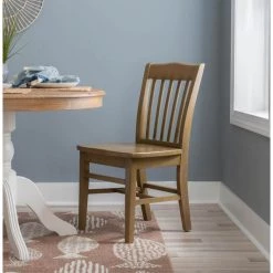 Brinley Natural Wood Dining Chair (Set of 2) by Linon Home Decor -Linon Home Decor Shop natural linon home decor dining chairs thdac3772 44 1000