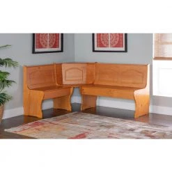 Kaylie Natural Wood Corner Nook Unit by Linon Home Decor 17 Kaylie Natural Wood Corner Nook Unit by Linon Home Decor -Linon Home Decor Shop natural linon home decor dining room sets thd03240 31 1000