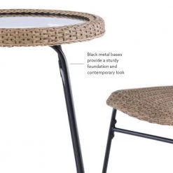 Bert 3 PC Outdoor/Indoor Bistro Set by Linon Home Decor -Linon Home Decor Shop natural linon home decor dining room sets thd04025 1f 1000