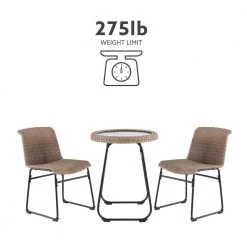 Bert 3 PC Outdoor/Indoor Bistro Set by Linon Home Decor -Linon Home Decor Shop natural linon home decor dining room sets thd04025 44 1000