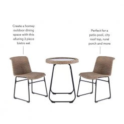 Bert 3 PC Outdoor/Indoor Bistro Set by Linon Home Decor -Linon Home Decor Shop natural linon home decor dining room sets thd04025 4f 1000