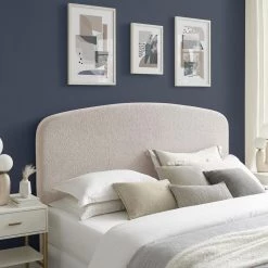 Winslow Beige Sherpa King Upholstered Headboard by Linon Home Decor 11 Winslow Beige Sherpa King Upholstered Headboard by Linon Home Decor -Linon Home Decor Shop natural linon home decor headboards thd04140 31 1000