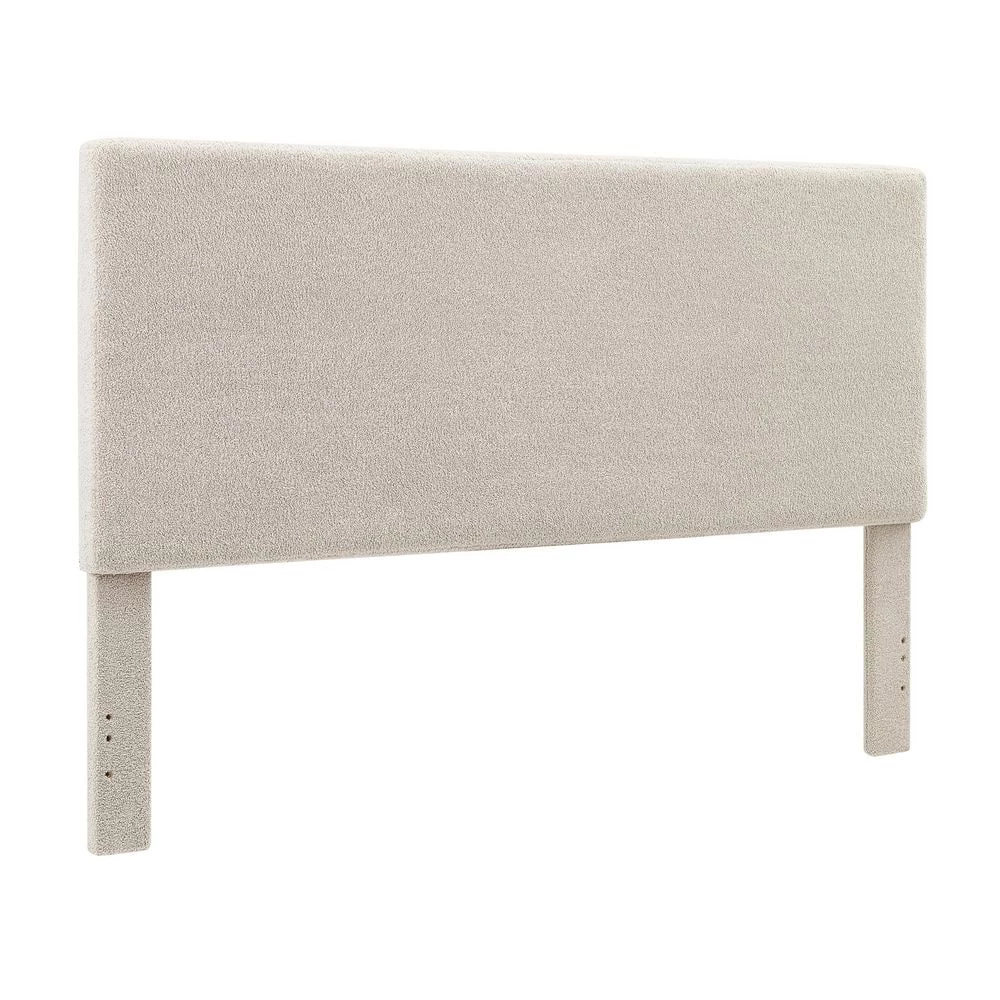 Winlsow Beige Sherpa King Upholstered Headboard by Linon Home Decor 3 Winlsow Beige Sherpa King Upholstered Headboard by Linon Home Decor
