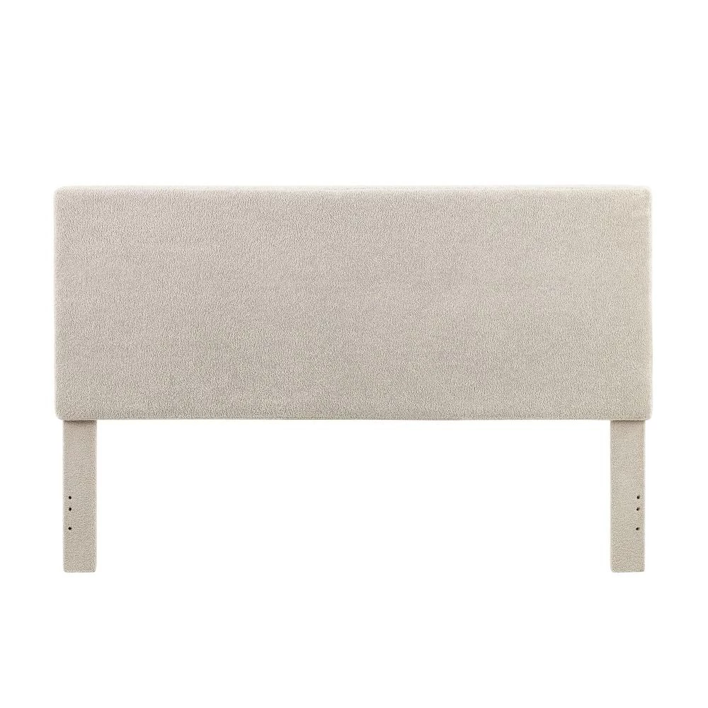 Winlsow Beige Sherpa King Upholstered Headboard by Linon Home Decor 6 Winlsow Beige Sherpa King Upholstered Headboard by Linon Home Decor - Image 4