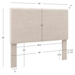 Winslow Beige Sherpa Full/Queen Upholstered Headboard by Linon Home Decor -Linon Home Decor Shop natural linon home decor headboards thd04143 1f 1000