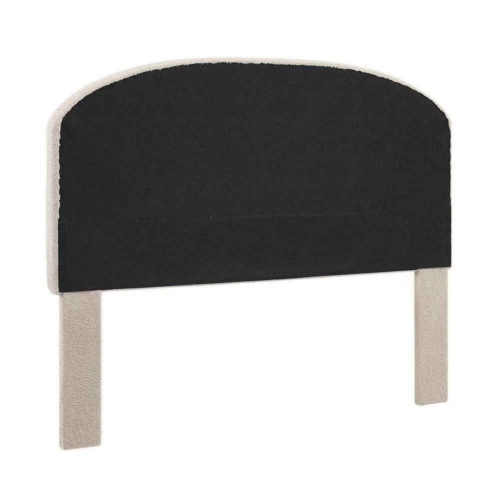 Winlsow Beige Sherpa Full/Queen Upholstered Headboard by Linon Home Decor 7 Winlsow Beige Sherpa Full/Queen Upholstered Headboard by Linon Home Decor - Image 5