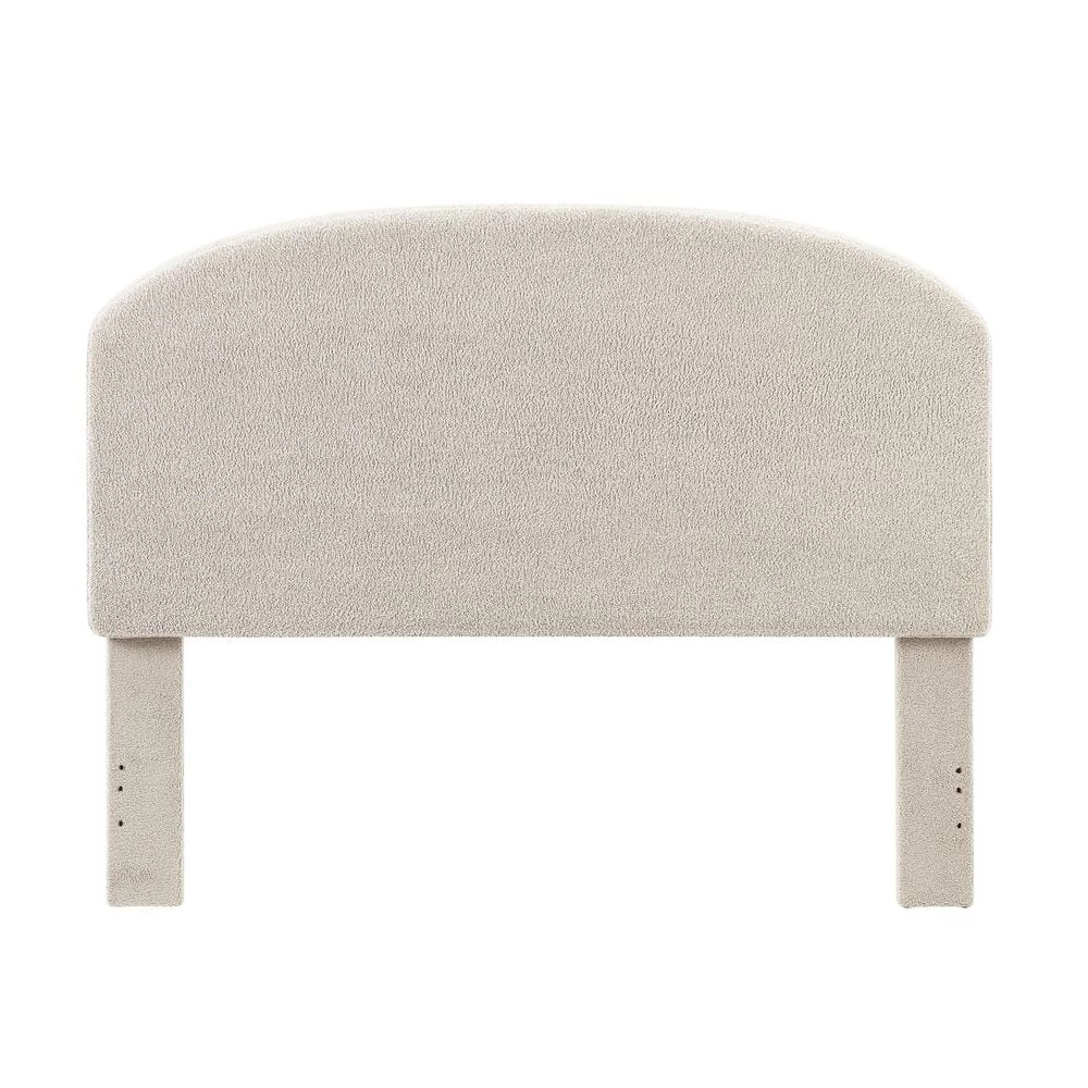 Winlsow Beige Sherpa Full/Queen Upholstered Headboard by Linon Home Decor 6 Winlsow Beige Sherpa Full/Queen Upholstered Headboard by Linon Home Decor - Image 4