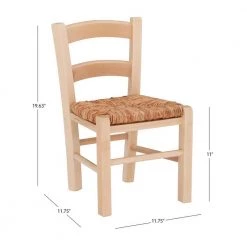 Sophie Natural Wood with Woven Rush Seat Kids Chair (Set of 2) by Linon Home Decor -Linon Home Decor Shop natural linon home decor kids chairs thd03169 44 1000