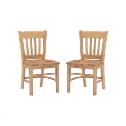 Callie Natural Wood Back and Seat Kids Chair (Set of 2) by Linon Home Decor