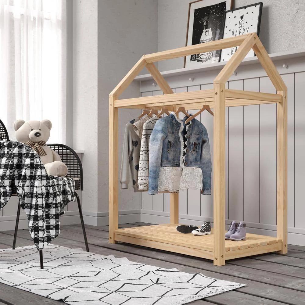Andre Natural House Kids Clothing Rack by Linon Home Decor 8 Andre Natural House Kids Clothing Rack by Linon Home Decor - Image 6