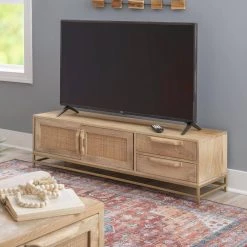 Casper Natural Rattan Cabinet Media Center by Linon Home Decor -Linon Home Decor Shop natural linon home decor media storage hd221824 31 1000