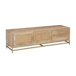 Casper Natural Rattan Cabinet Media Center by Linon Home Decor