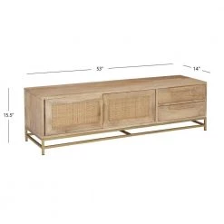 Casper Natural Rattan Cabinet Media Center by Linon Home Decor -Linon Home Decor Shop natural linon home decor media storage hd221824 76 1000
