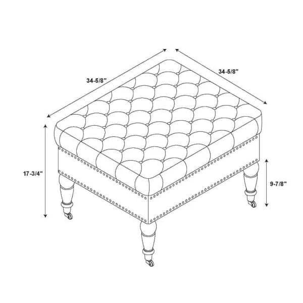 Isabelle Natural Accent Ottoman by Linon Home Decor 6 Isabelle Natural Accent Ottoman by Linon Home Decor - Image 4