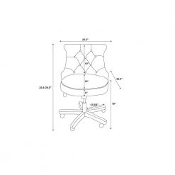 Sinclair 23 in. Width Standard Walnut/Brown Fabric Task Chair with Adjustable Height by Linon Home Decor -Linon Home Decor Shop natural linon home decor task chairs 178403nat01u 40 1000