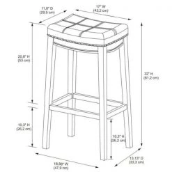 Claridge Acacia 30 in. Bar Stool by Linon Home Decor -Linon Home Decor Shop natural rustic brown linon home decor bar stools thd01798 4f 1000